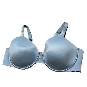 Vanity Fair Underwire Full Coverage Light Blue Lace Bra Womens Size 42D
